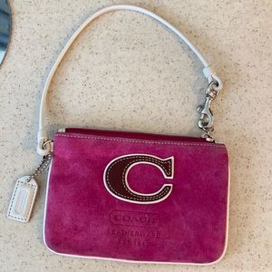 Vintage Coach Suede Wristlet